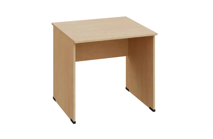 EPL 28 - 8 stůl kancelářský, dřevěná podnož, deska 25 mm, široký 800 mm, bříza světlá